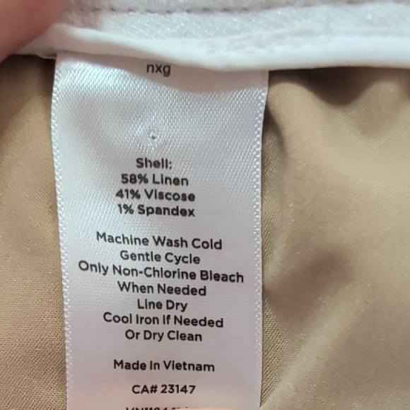 Talbots High Rise Linen Pants, 2P, Inseam 28 - Picture 4 of 7